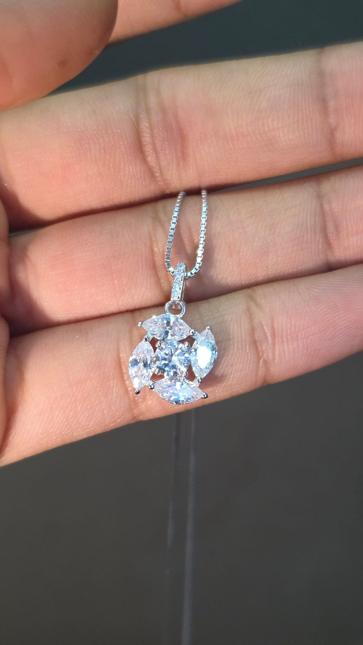 Diamond Pinwheel Pendant Set