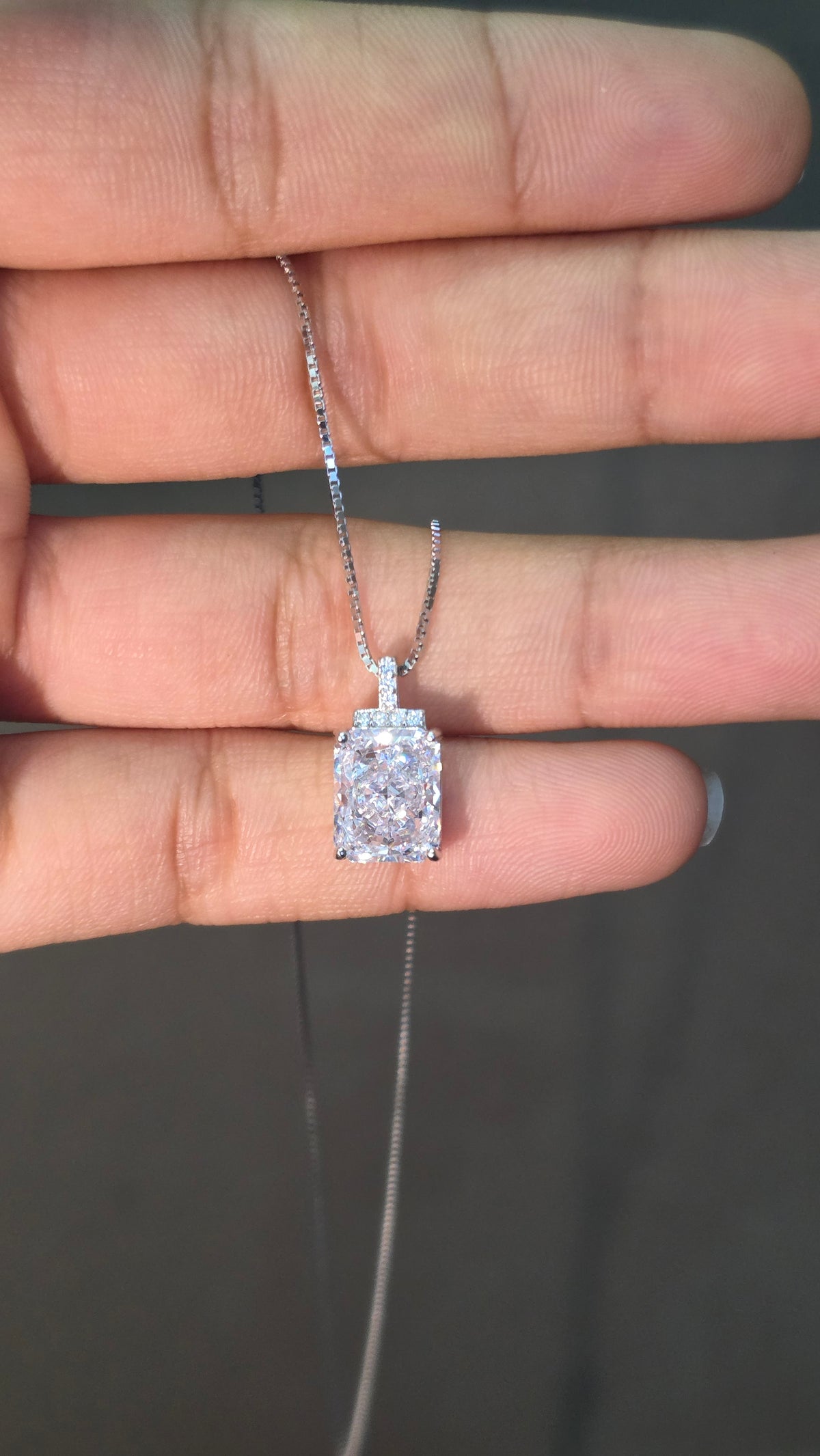 Radiant Cut Pendant Set