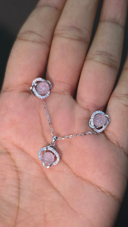 Rosé Orbit Pendant Set