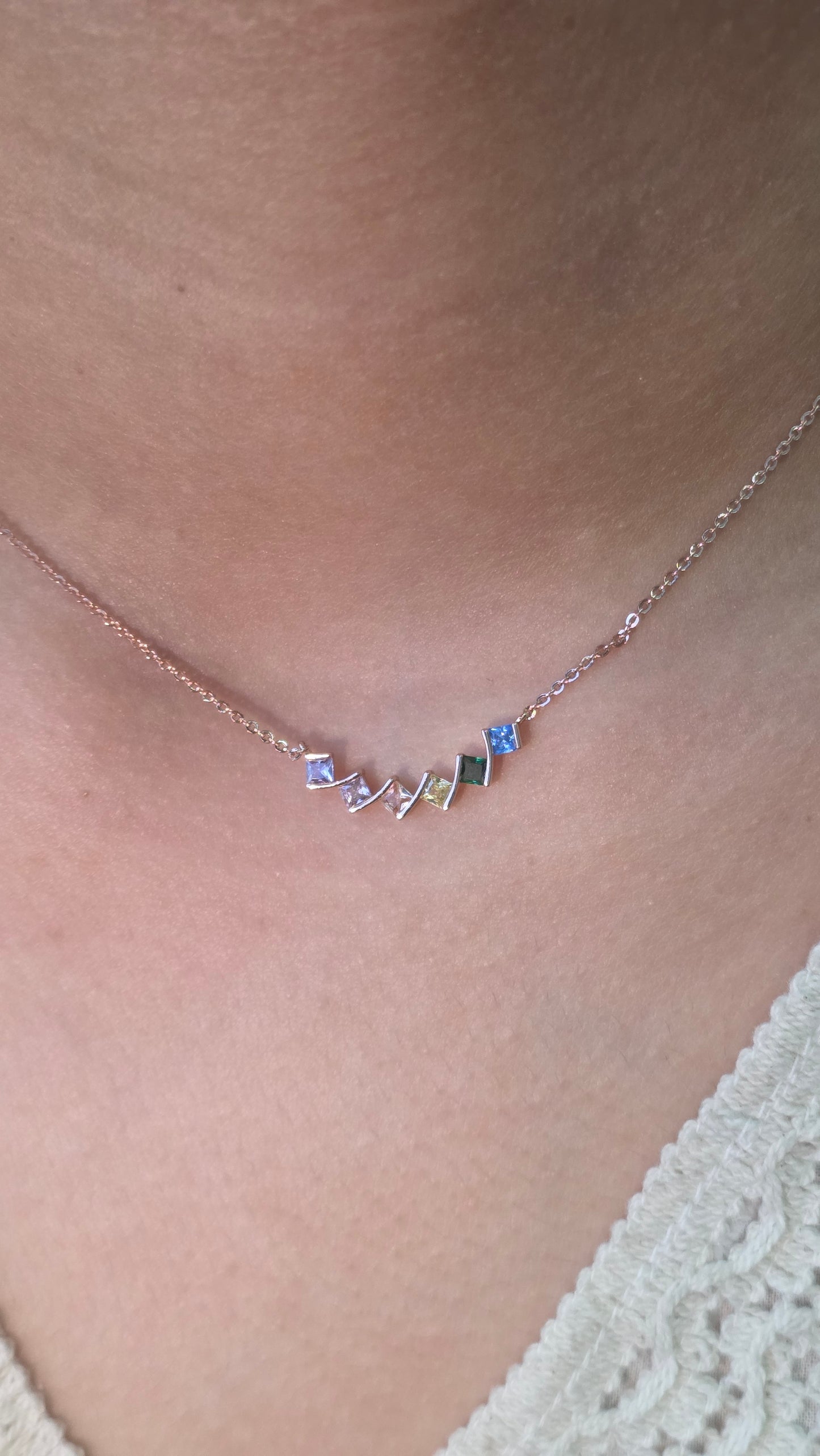 Rainbow Bar Necklace