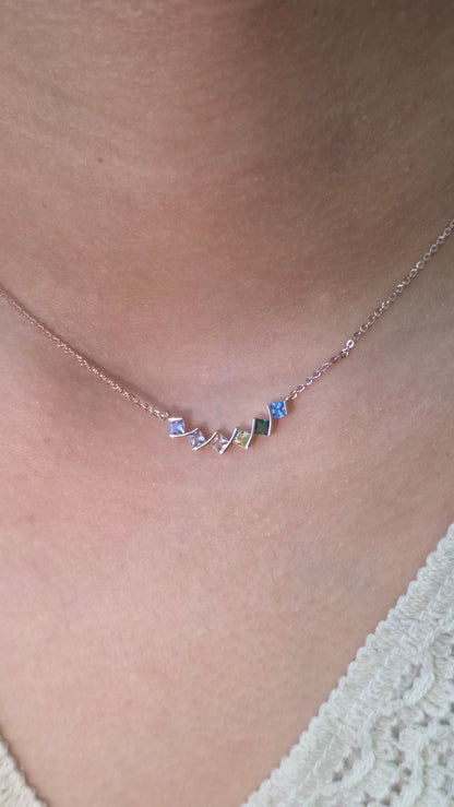 Rainbow Bar Necklace