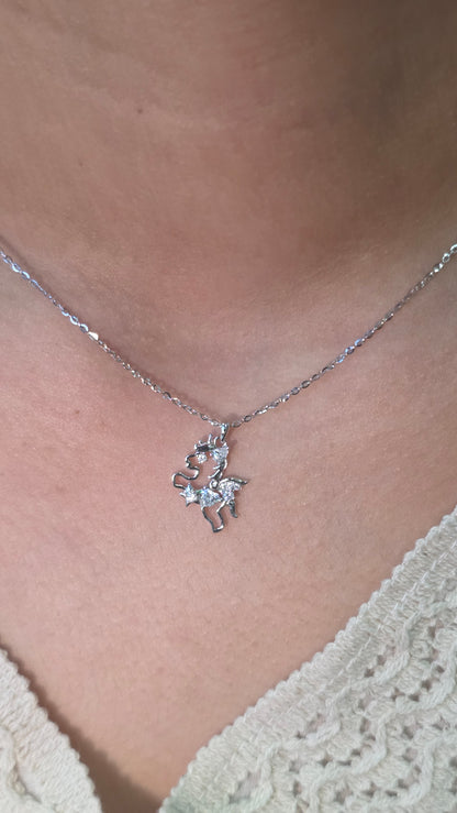 Unicorn Crystal Pendant Chain