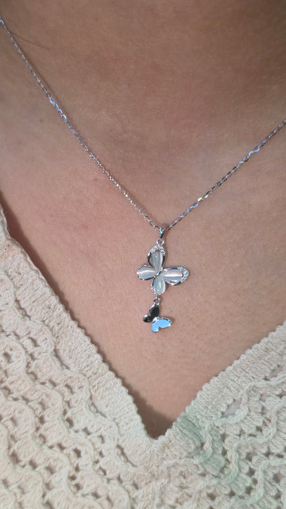 Duo Butterfly Pendant Chain
