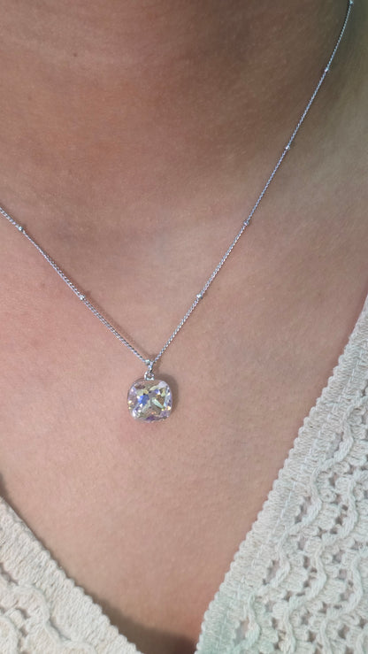 Aurora Cushion Pendant Chain