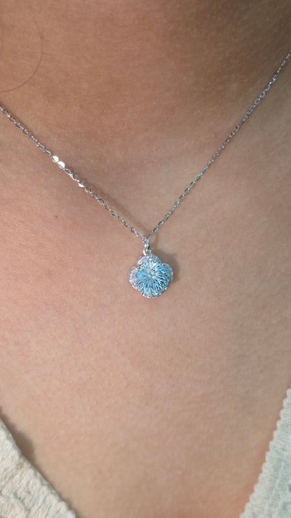 Azure Bloom Pendant Chain