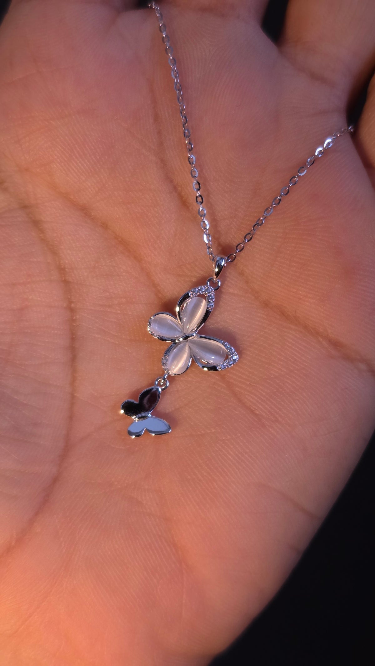 Duo Butterfly Pendant Chain
