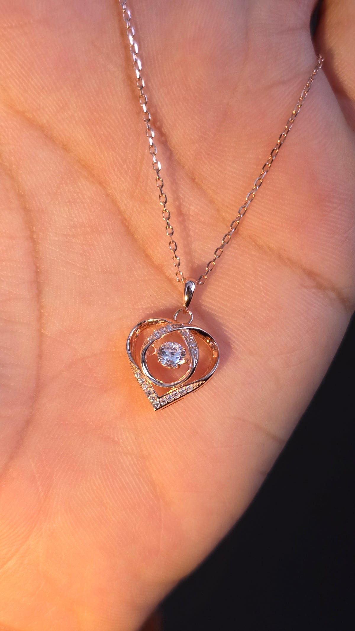 Bloom Heart Pendant Chain
