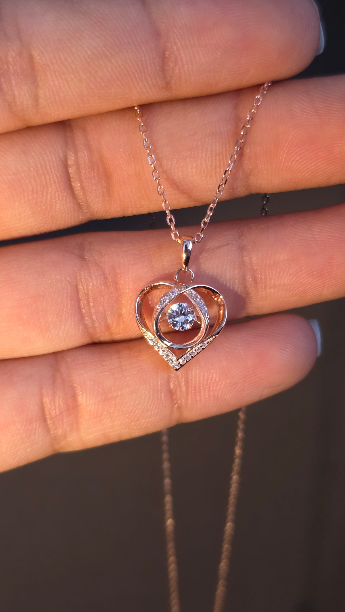 Bloom Heart Pendant Chain