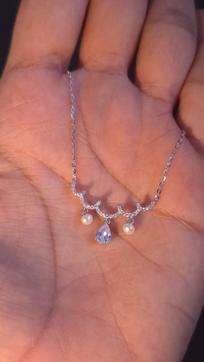 Pearl Trio Drop Necklace