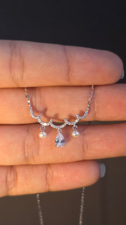 Pearl Trio Drop Necklace