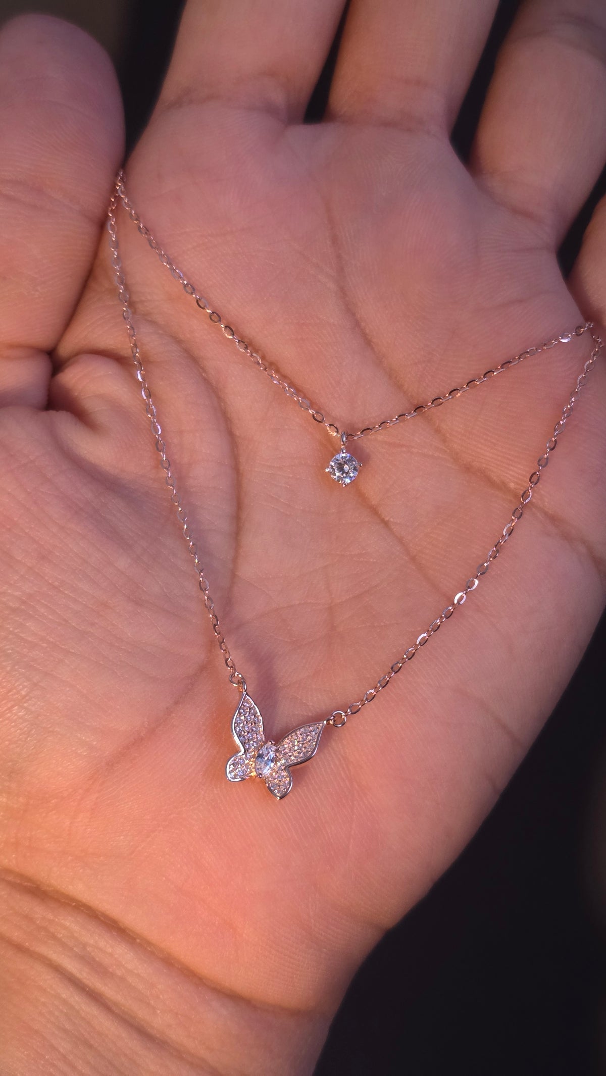 Layered Butterfly Necklace