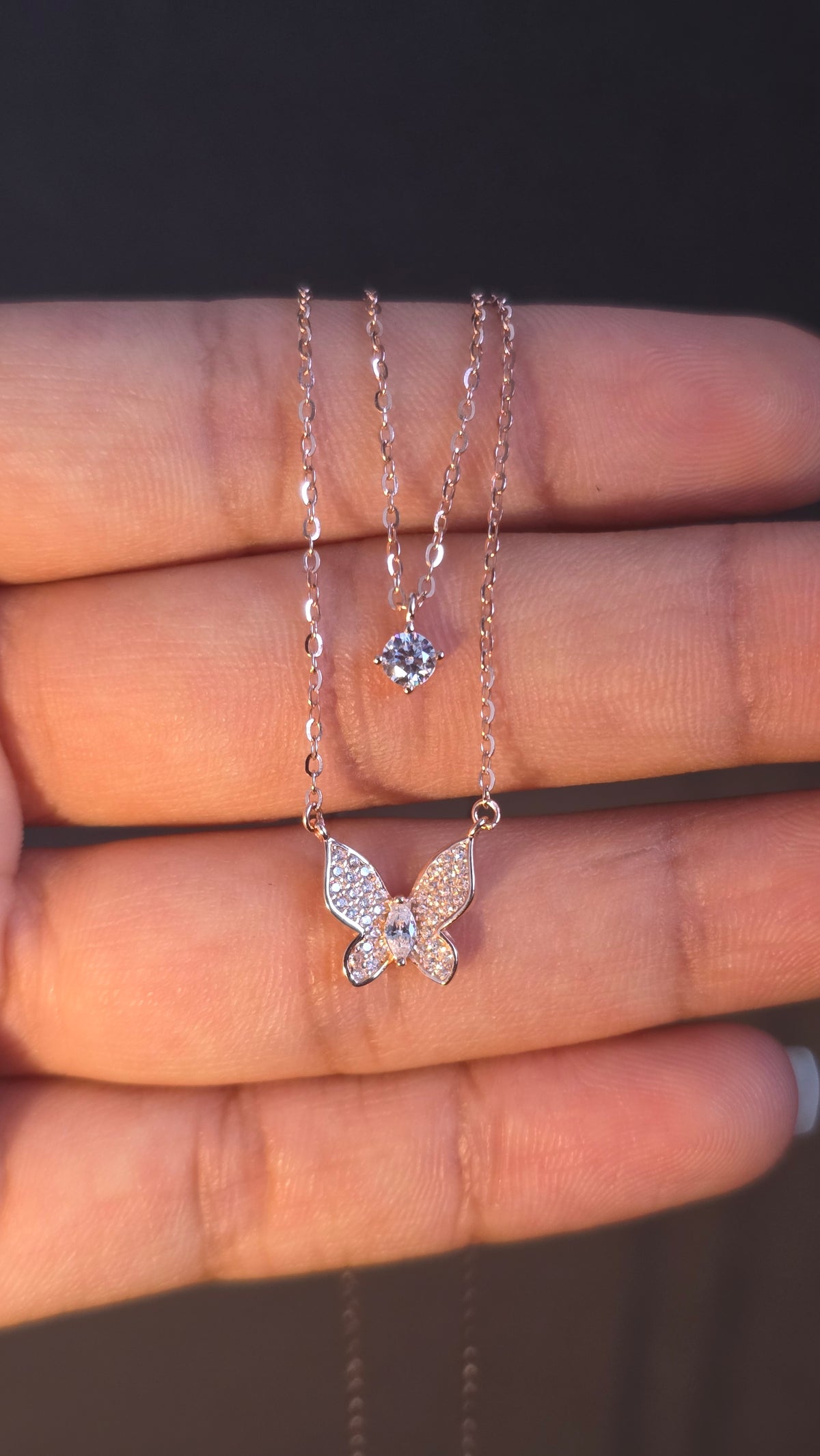 Layered Butterfly Necklace