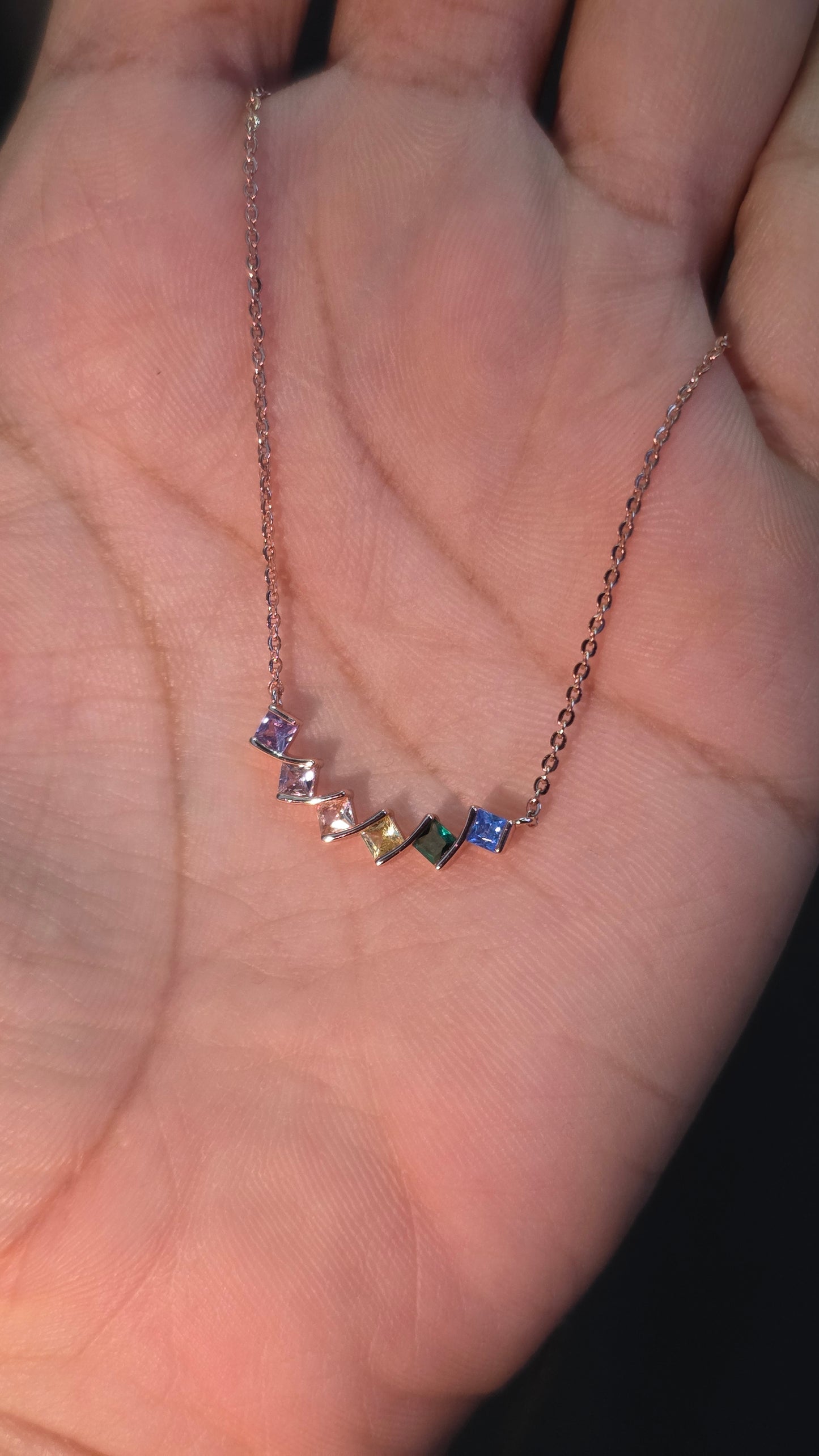Rainbow Bar Necklace