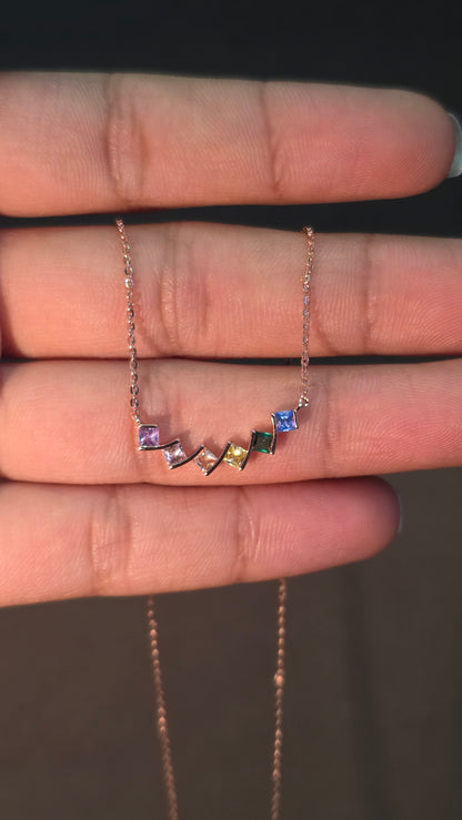 Rainbow Bar Necklace