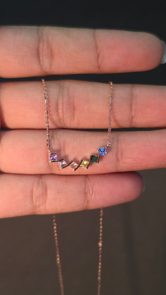 Rainbow Bar Necklace