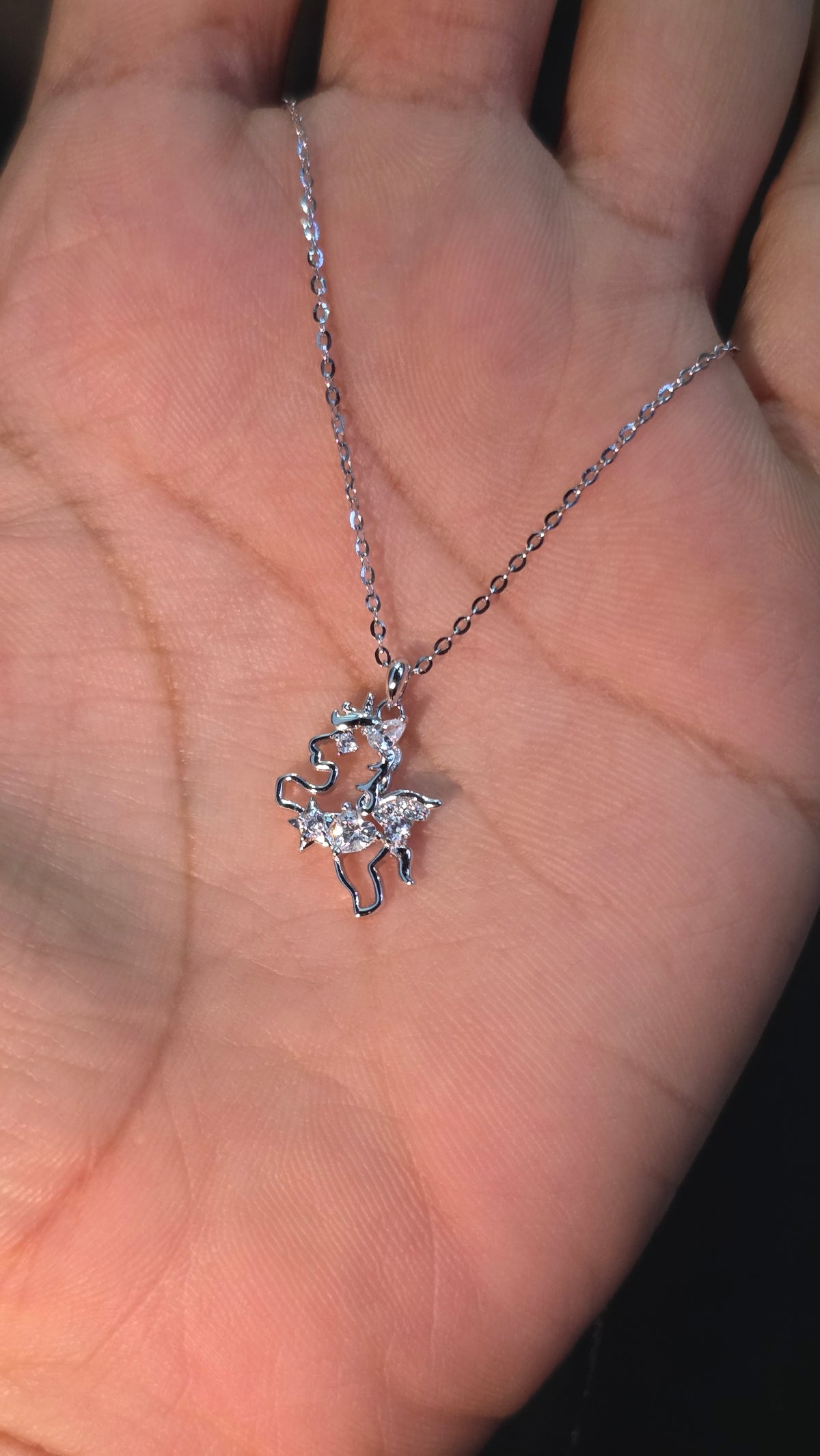 Unicorn Crystal Pendant Chain
