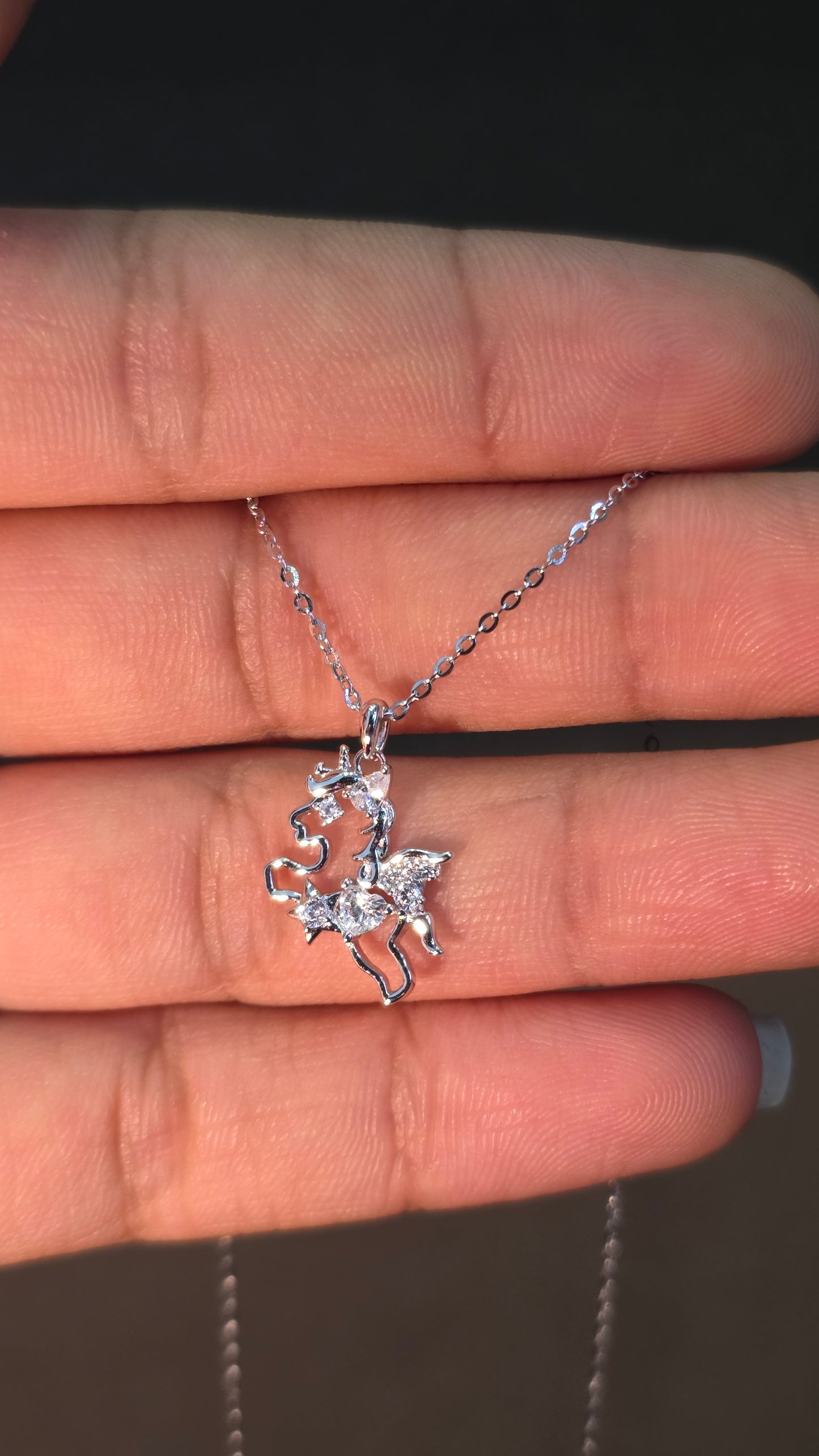 Unicorn Crystal Pendant Chain