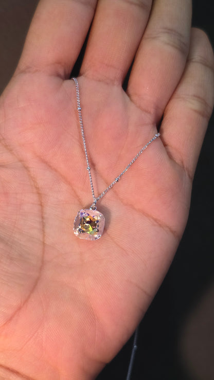 Aurora Cushion Pendant Chain