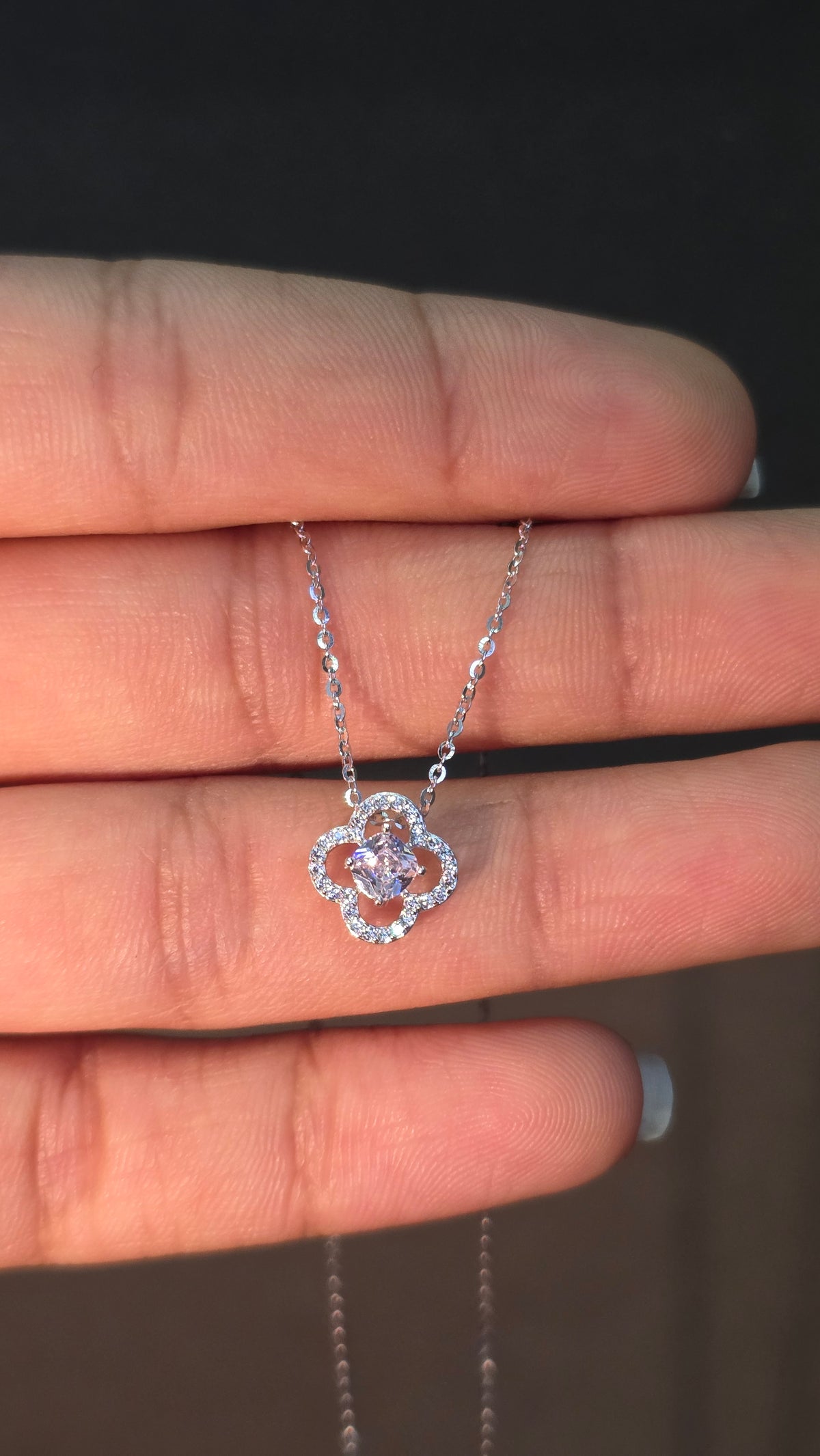 Azure Bloom Pendant Chain