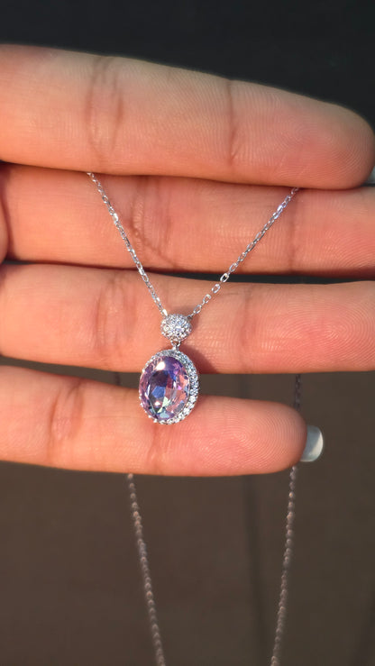 Aurora Oval Pendant Chain