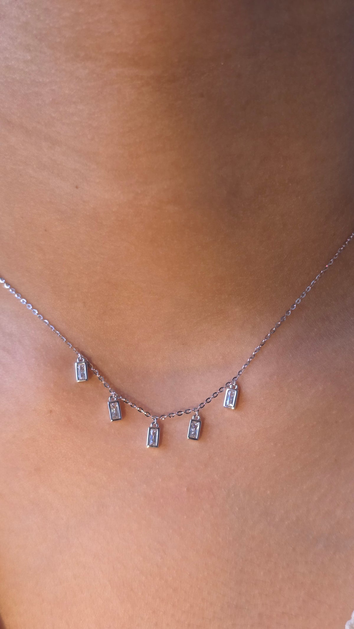 Baguette Fringe Necklace