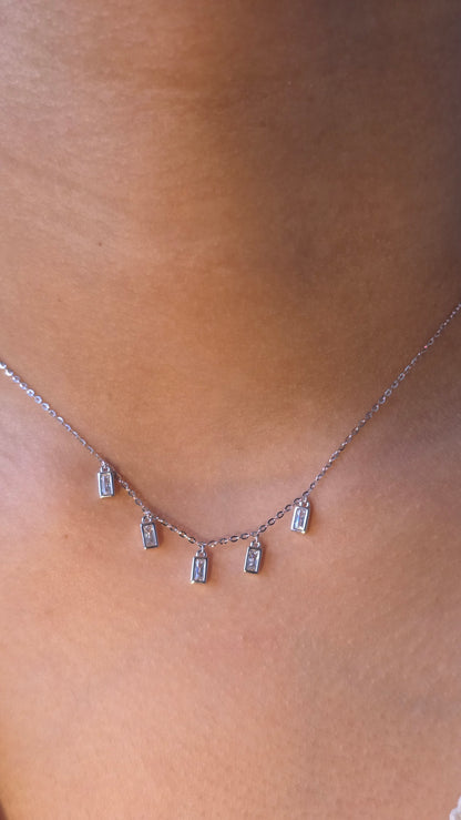 Baguette Fringe Necklace