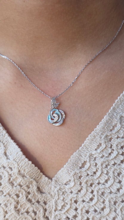 Swirl Rose Pendant Chain