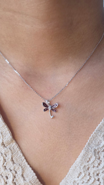 Rouge Dragonfly Pendant Chain