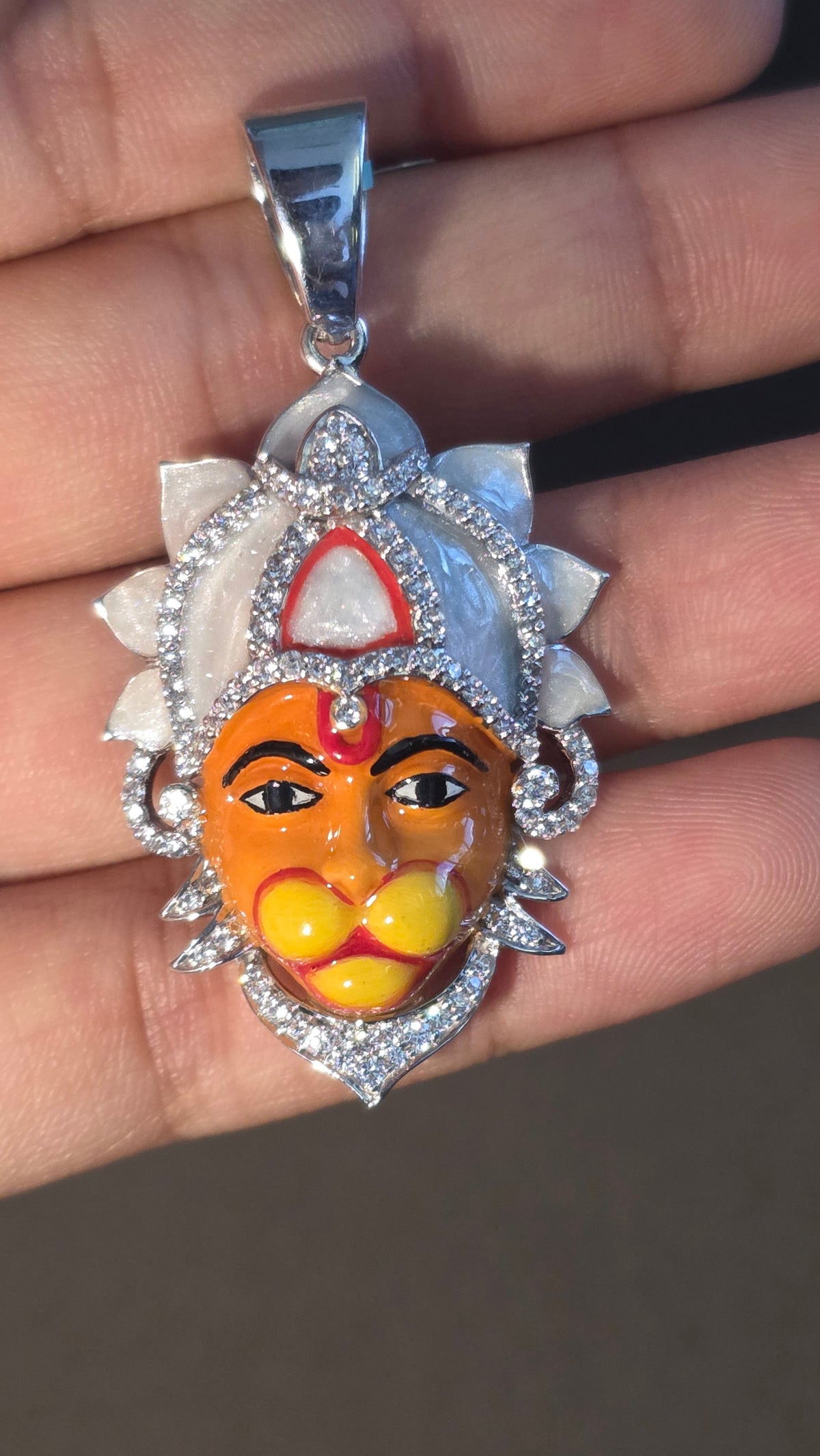 Hanuman Enamel Pendant