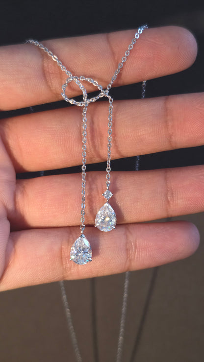 Dual Pear Lariat Chain