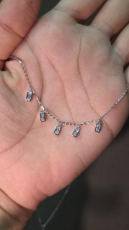 Baguette Fringe Necklace
