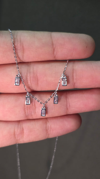 Baguette Fringe Necklace