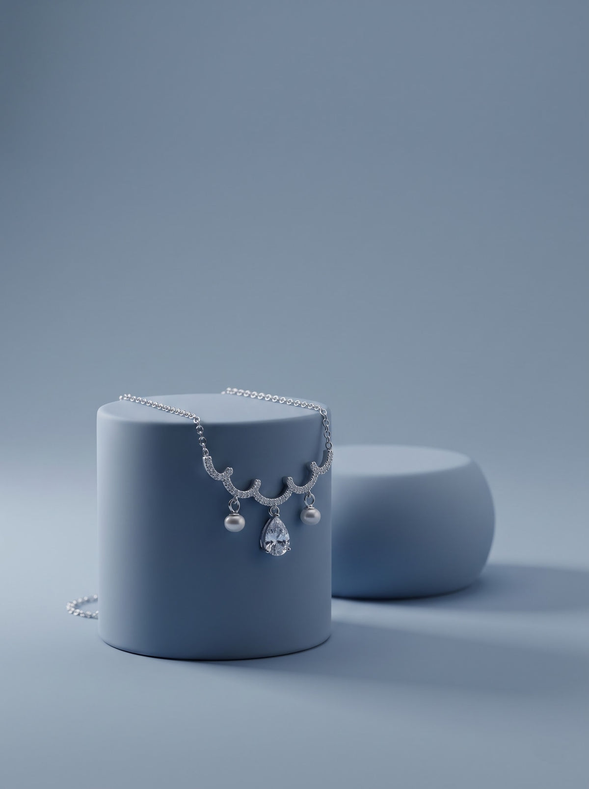 Pearl Trio Drop Necklace