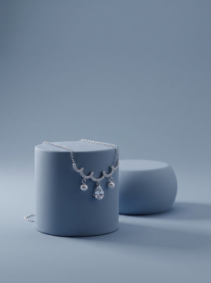Pearl Trio Drop Necklace