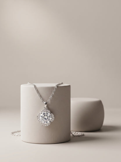 Azure Bloom Pendant Chain