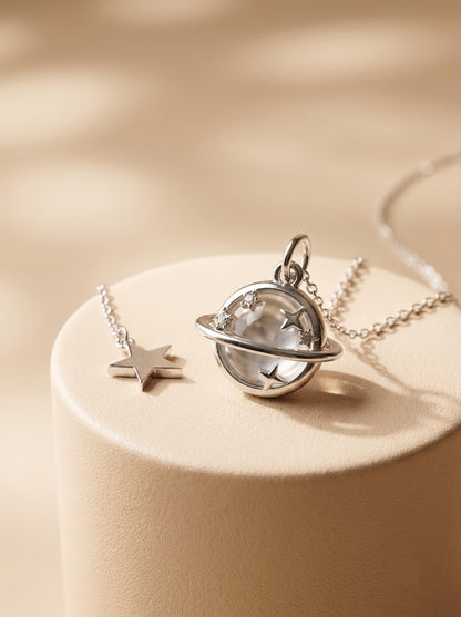 Saturn Star Pendant Chain