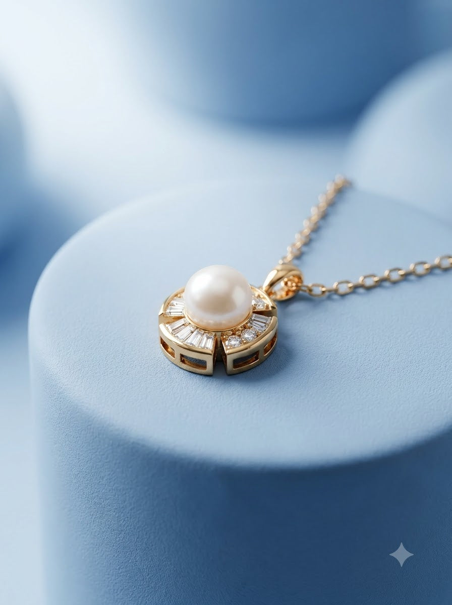 Solar Pearl Pendant Chain