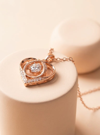 Bloom Heart Pendant Chain