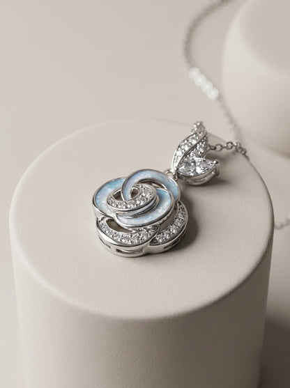 Swirl Rose Pendant Chain