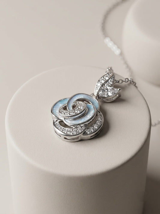Swirl Rose Pendant Chain