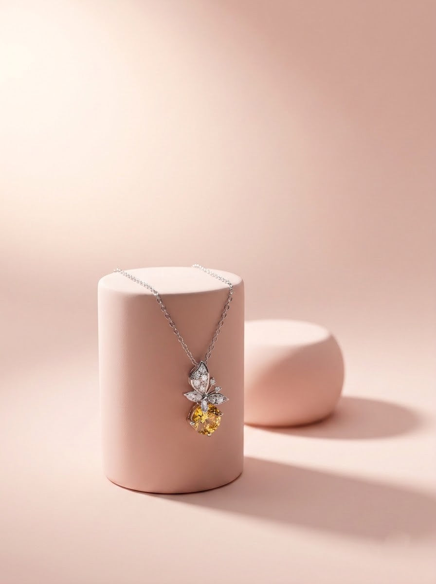 Soleil Butterfly Pendant Chain