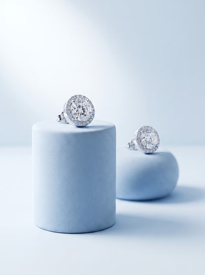 Round Halo Studs