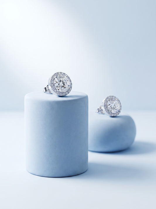 Round Halo Studs
