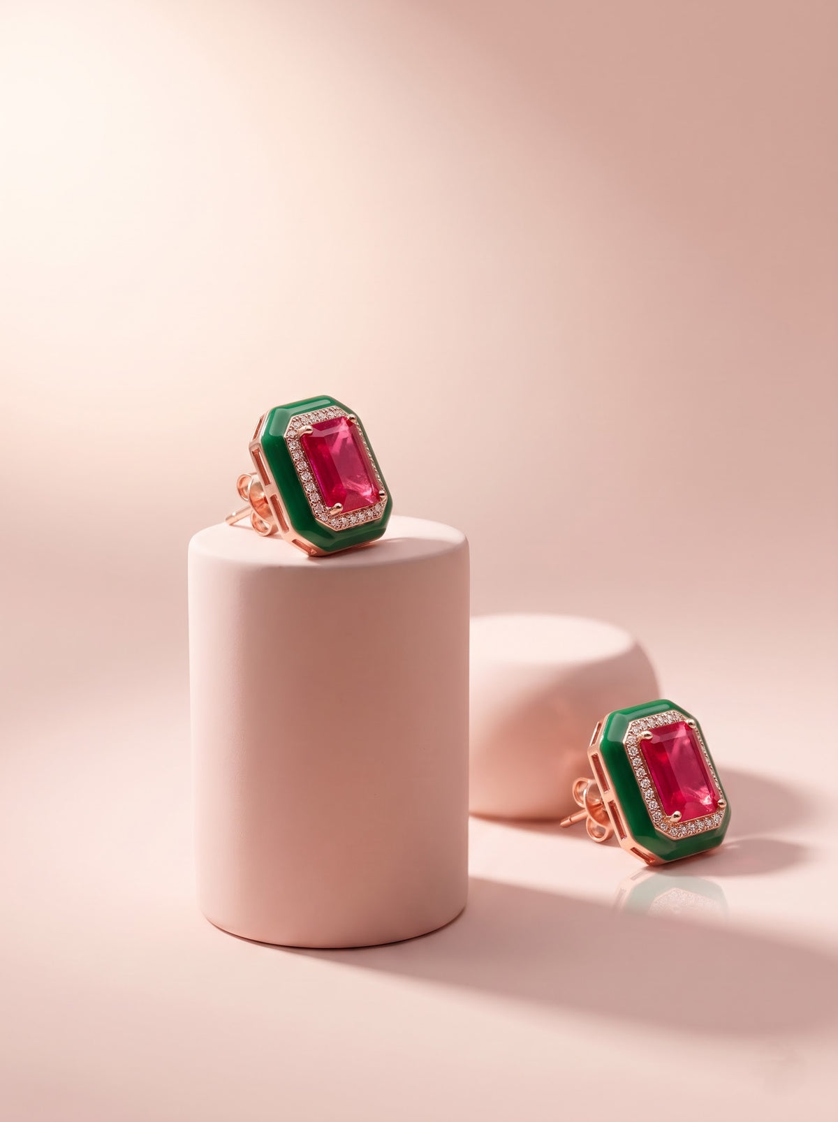 Emerald Frame Studs