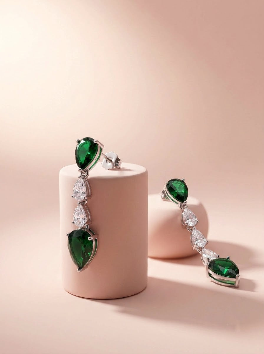 Emerald Drop Earrings