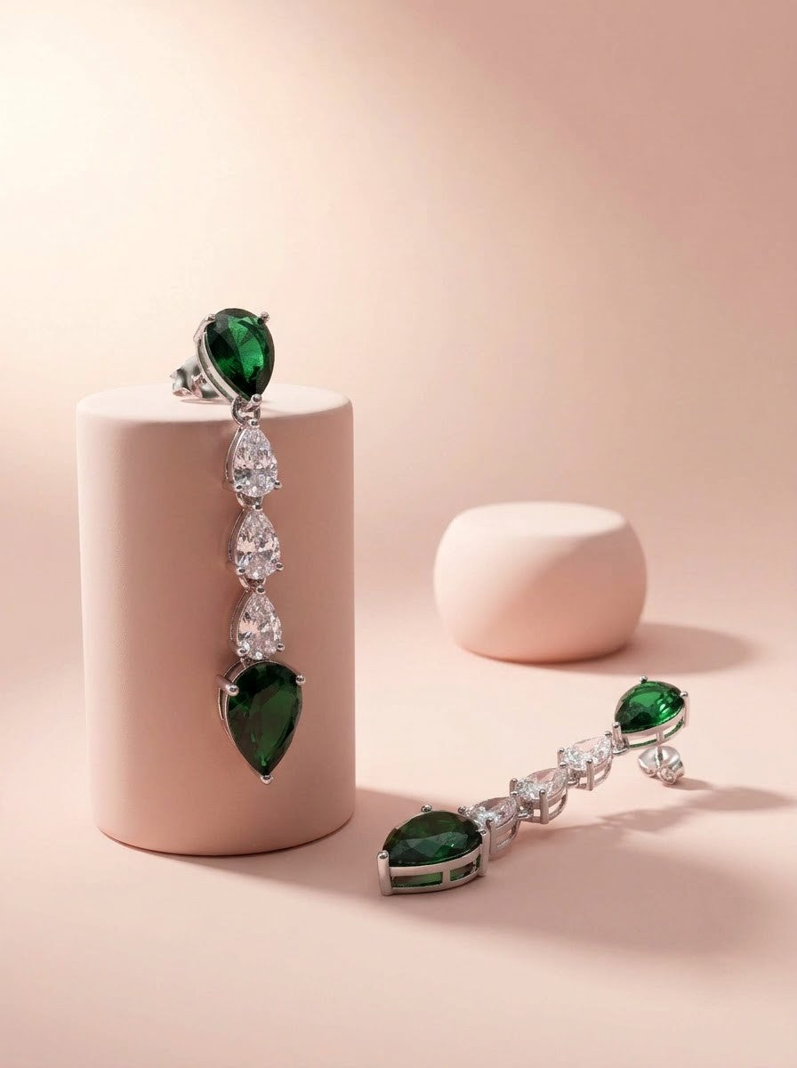 Emerald Drop Earrings