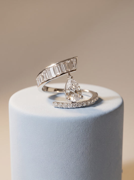 The Cascade Pear Ring