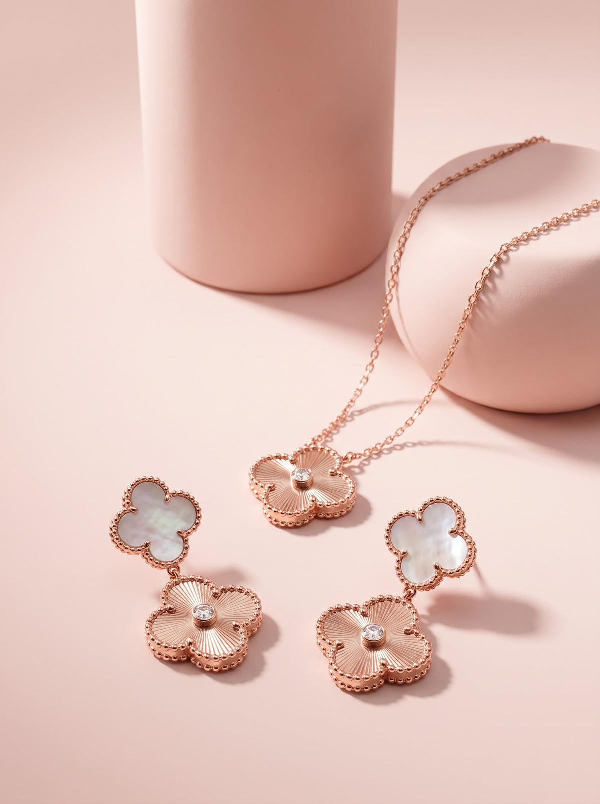 Cut-Metal Floral Pendent set