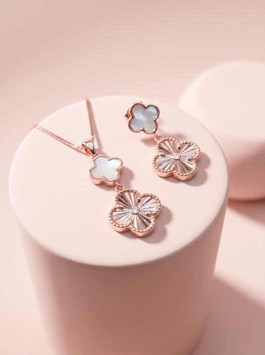 Cut-Metal Floral Pendent set
