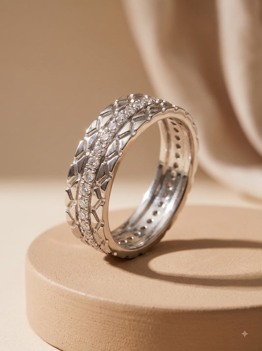 Geometric Stud Ring